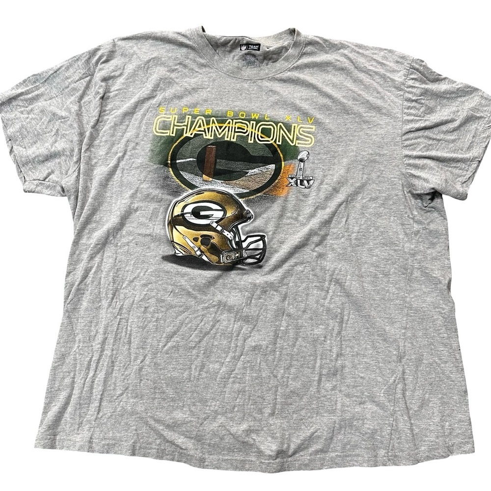 NFL Green Bay Packers Championship Super Bowl XLV Tshirt 4X Cotton Comfy Casual